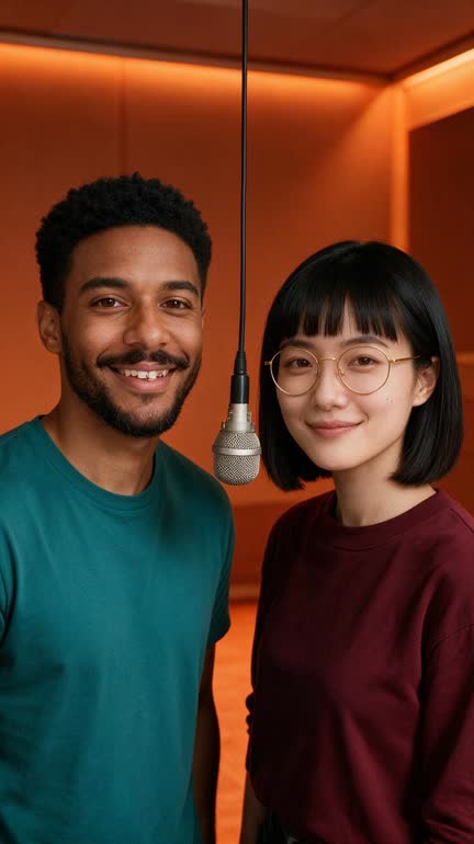 The actual AI-generated Orange Studio composite used as the starting image for this video