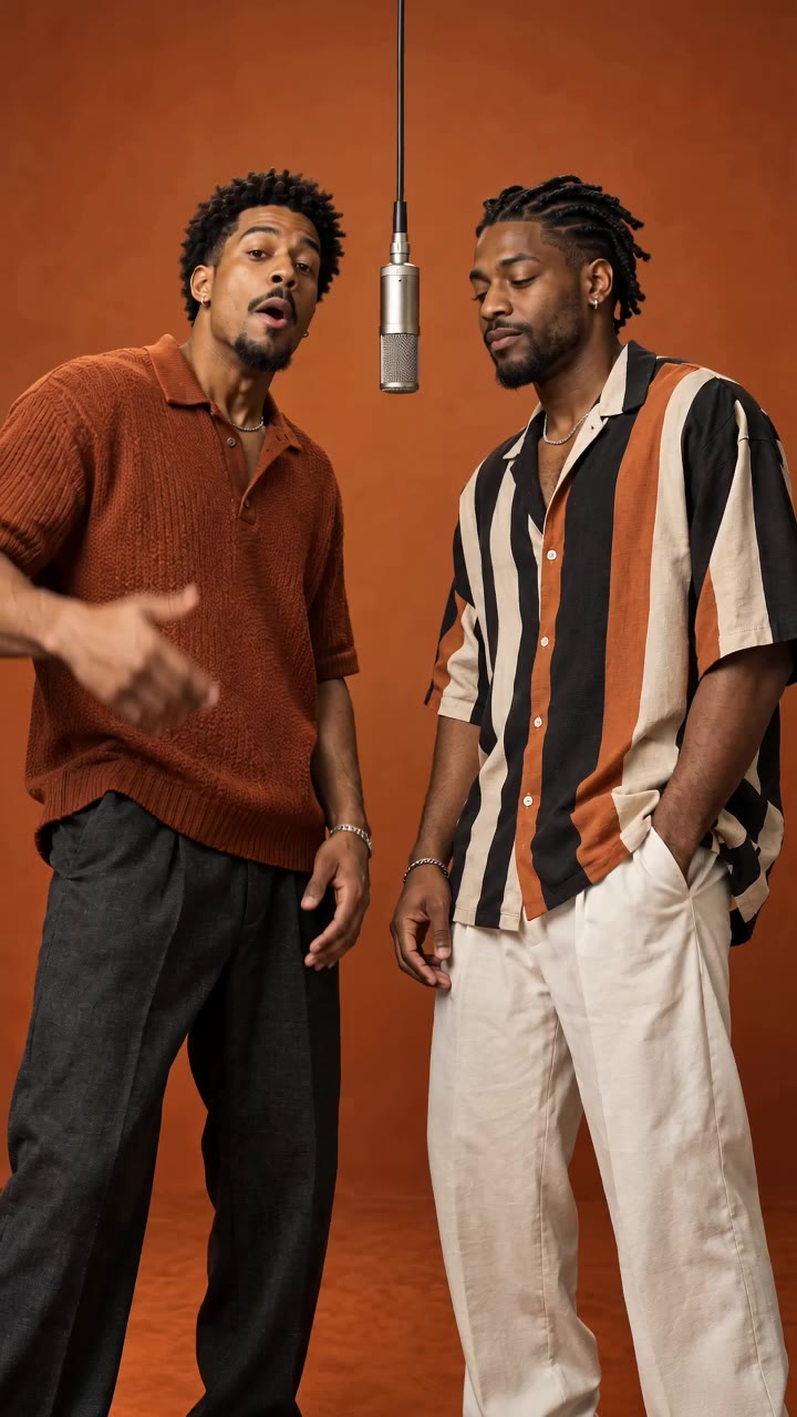 Orange Booth sample with two fictional adults