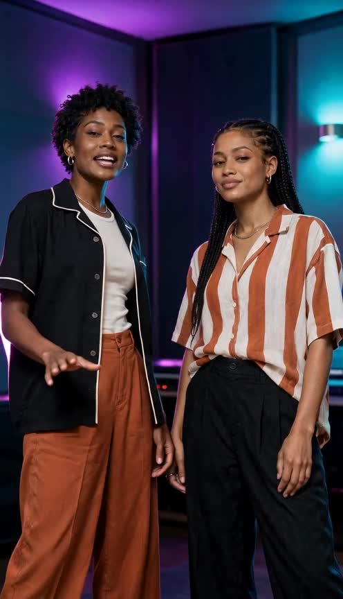 Neon Studio sample with two fictional adults